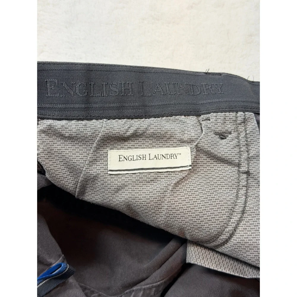 English Laundry Pants Mens 38x29 Charcoal‎ Grey Good Stretch 5-Pocket Chino